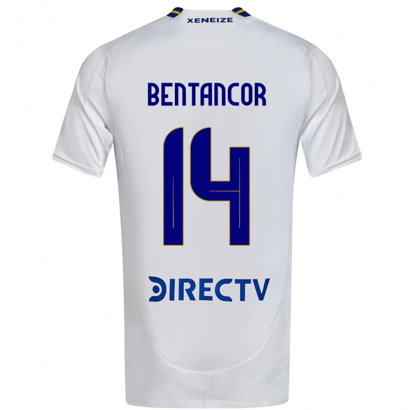 Danxen Bambino Maglia Thomás Bentancor #14 Bianco Blu Kit Gara Away 2025/26 Maglietta