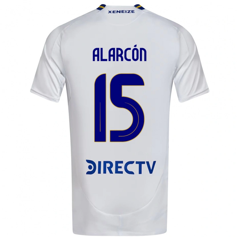 Danxen Bambino Maglia Williams Alarcón #15 Bianco Blu Kit Gara Away 2025/26 Maglietta
