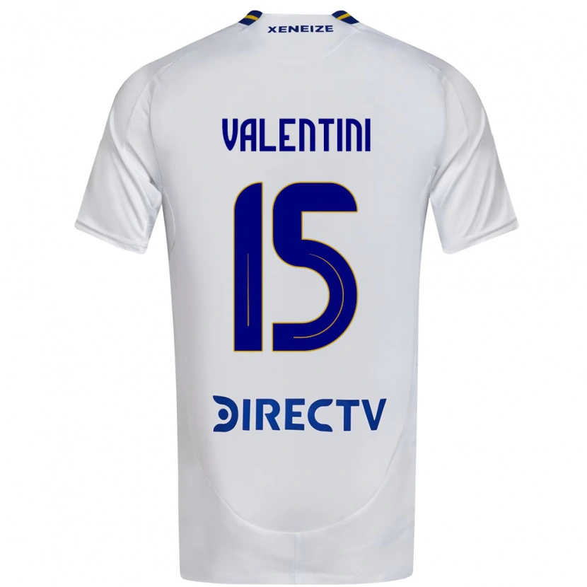 Danxen Bambino Maglia Nicolas Valentini #15 Bianco Blu Kit Gara Away 2025/26 Maglietta