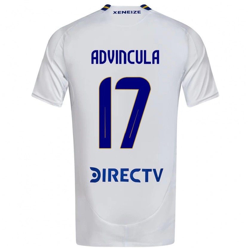 Danxen Bambino Maglia Luis Advíncula #17 Bianco Blu Kit Gara Away 2025/26 Maglietta