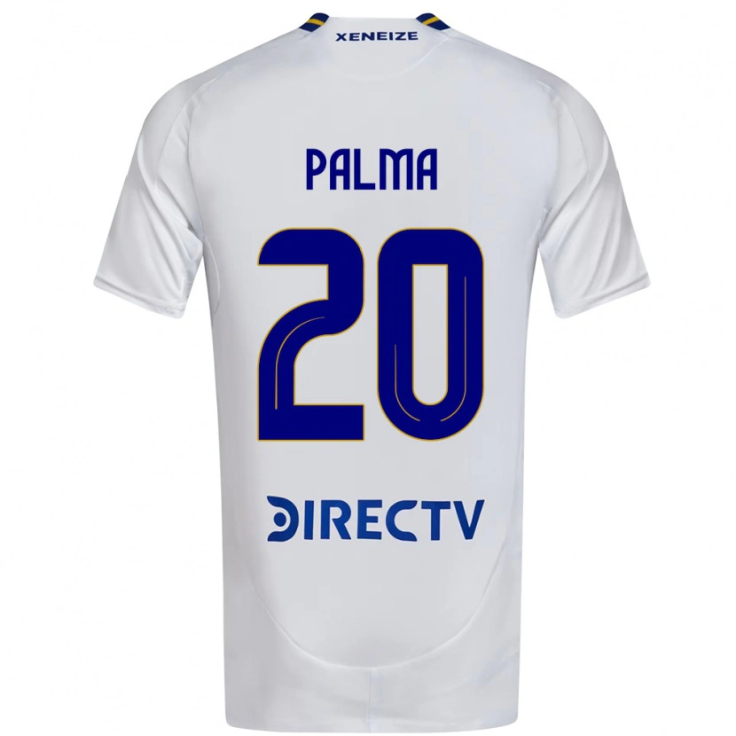 Danxen Bambino Maglia Lucas Palma #20 Bianco Blu Kit Gara Away 2025/26 Maglietta