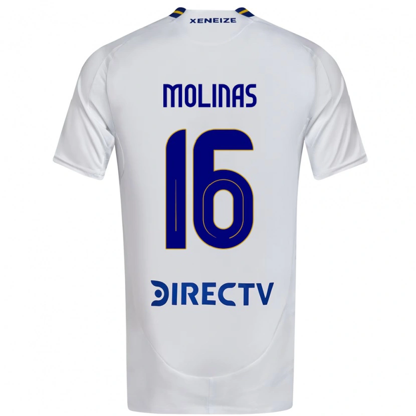 Danxen Bambino Maglia Aaron Molinas #16 Bianco Blu Kit Gara Away 2025/26 Maglietta