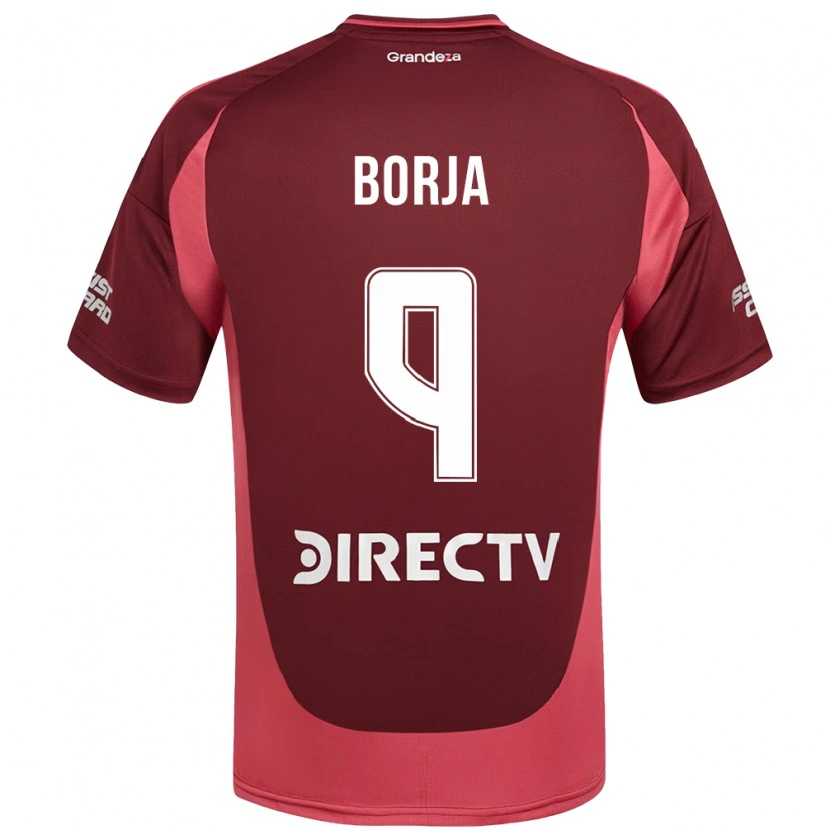 Danxen Bambino Maglia Miguel Borja #9 Borgogna Magenta Kit Gara Away 2025/26 Maglietta