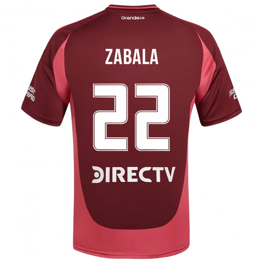 Danxen Bambino Maglia Daniel Zabala #22 Borgogna Magenta Kit Gara Away 2025/26 Maglietta