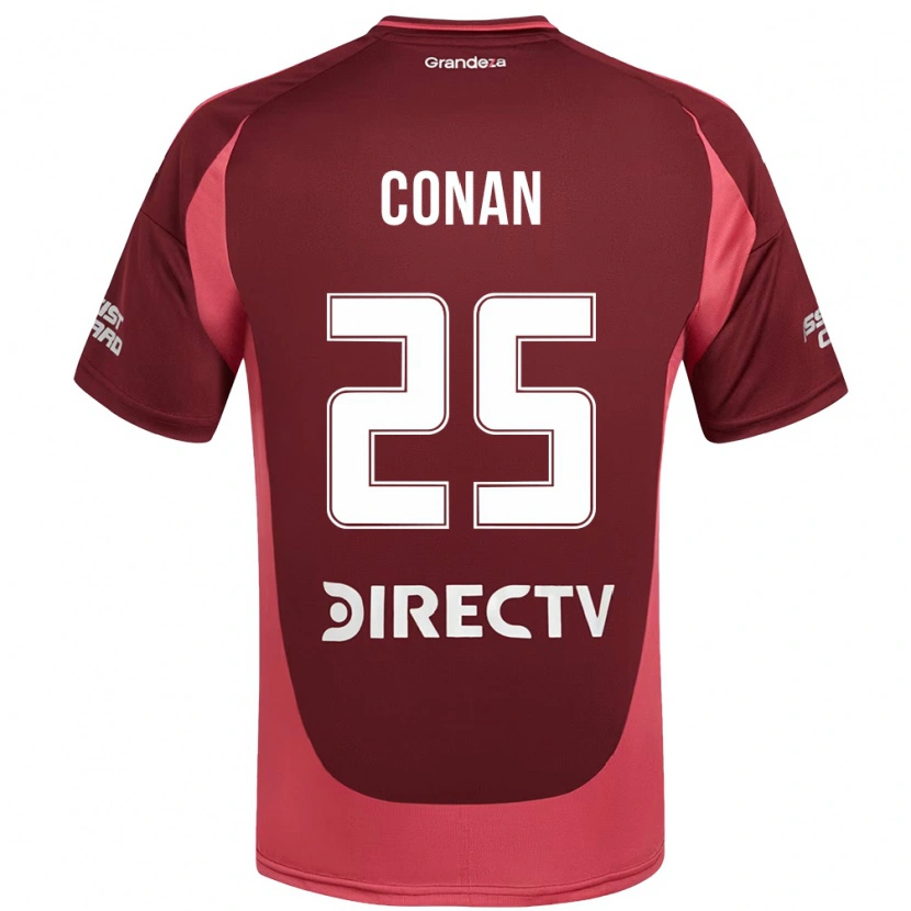 Danxen Bambino Maglia Conan Ledesma #25 Borgogna Magenta Kit Gara Away 2025/26 Maglietta