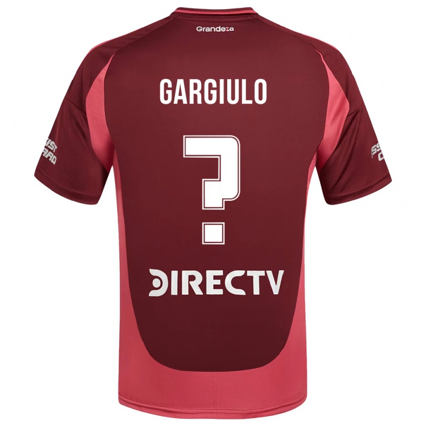 Danxen Bambino Maglia Valentin Gargiulo #0 Borgogna Magenta Kit Gara Away 2025/26 Maglietta