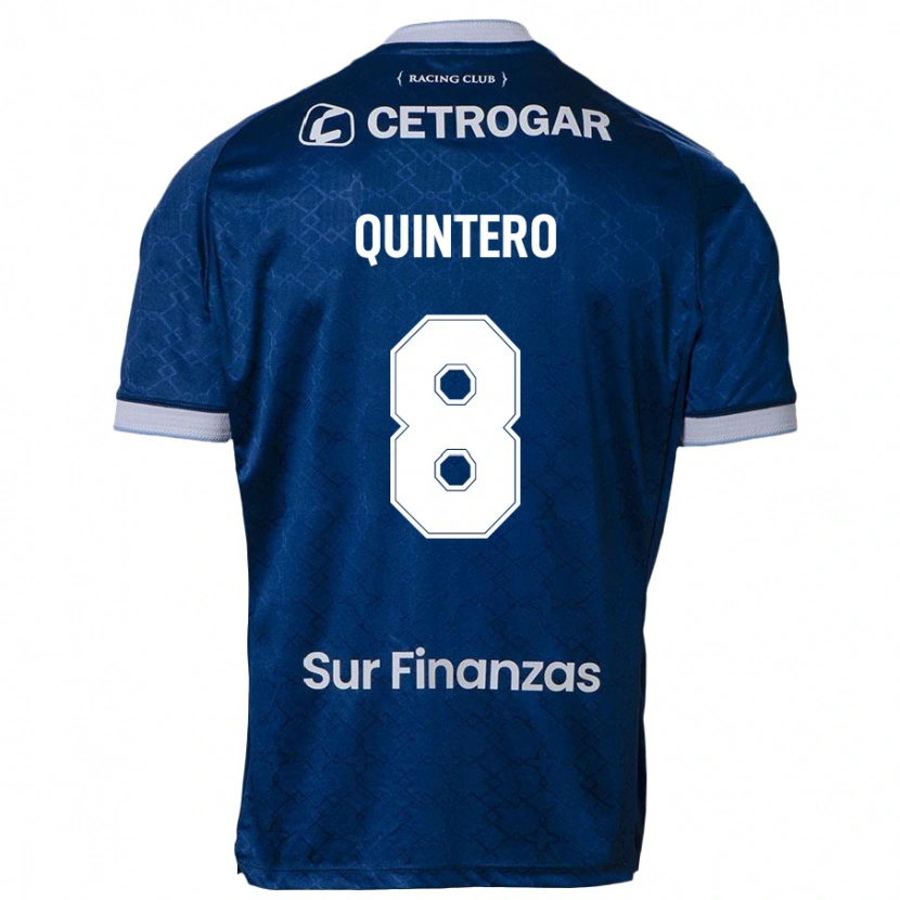 Danxen Bambino Maglia Juan Fernando Quintero #8 Blu Scuro Kit Gara Away 2025/26 Maglietta