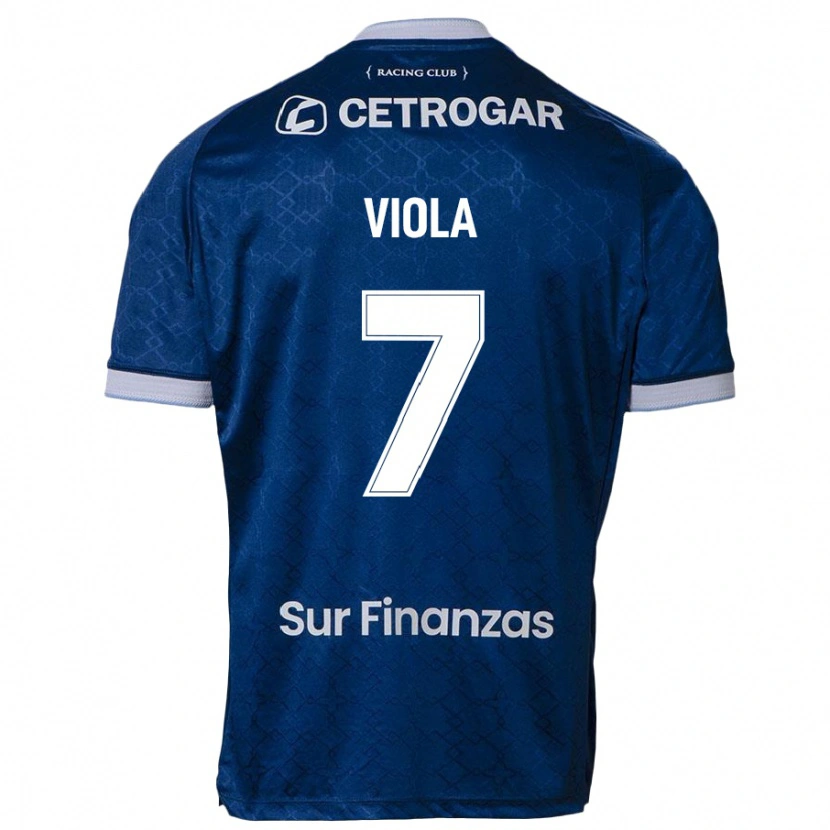 Danxen Bambino Maglia Nazarena Viola #7 Blu Scuro Kit Gara Away 2025/26 Maglietta