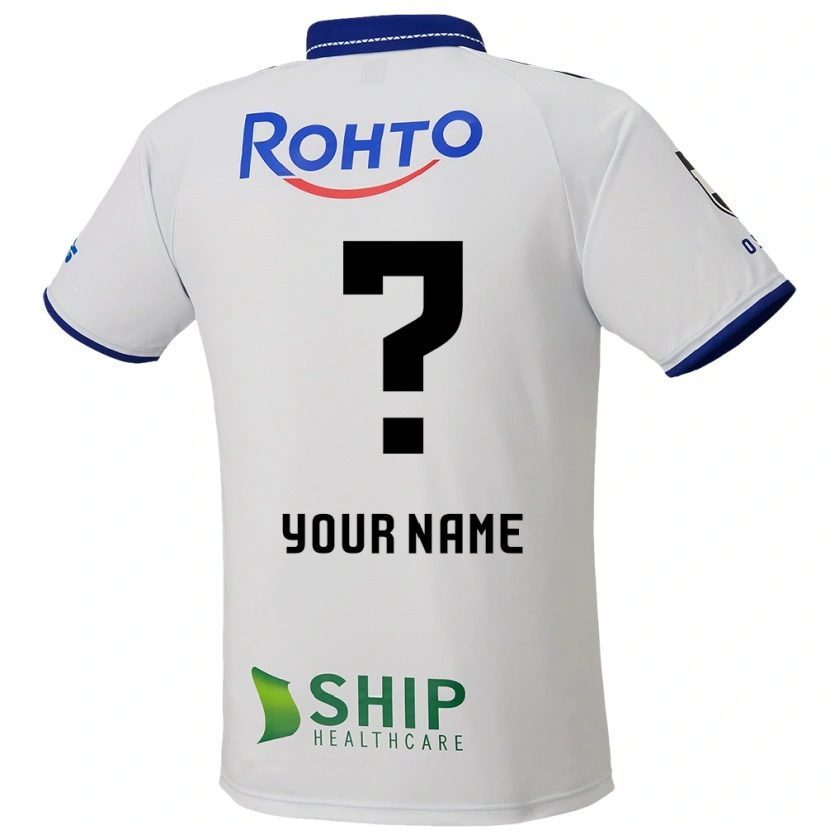 Danxen Bambino Maglia Il Tuo Nome #0 Bianco Blu Nero Kit Gara Away 2025/26 Maglietta