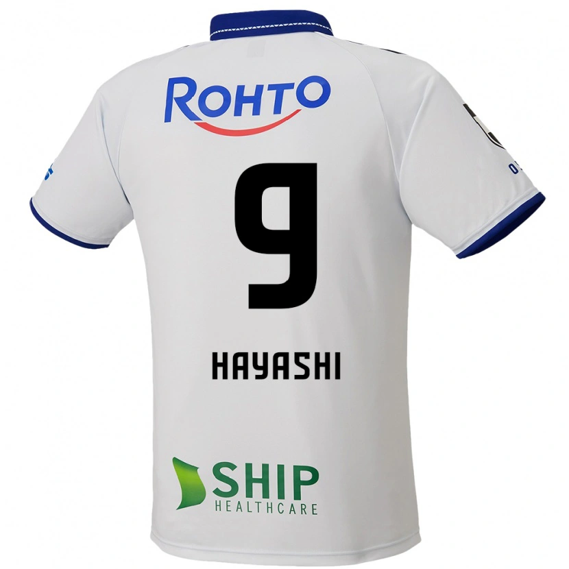Danxen Bambino Maglia Daichi Hayashi #9 Bianco Blu Nero Kit Gara Away 2025/26 Maglietta