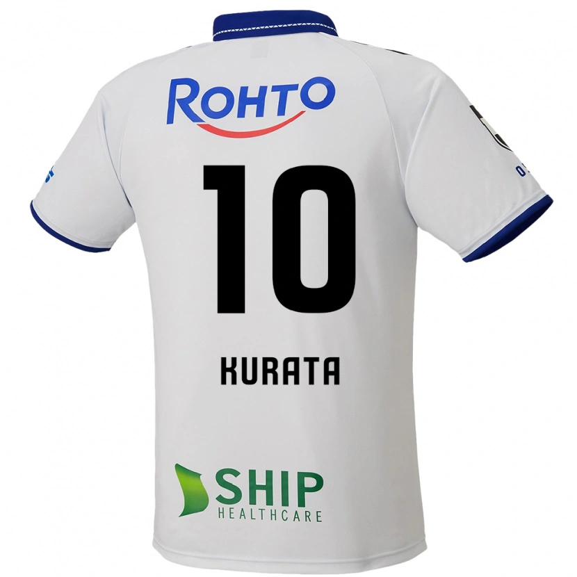 Danxen Bambino Maglia Shu Kurata #10 Bianco Blu Nero Kit Gara Away 2025/26 Maglietta