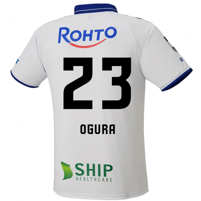 Danxen Bambino Maglia Shimpei Ogura #23 Bianco Blu Nero Kit Gara Away 2025/26 Maglietta