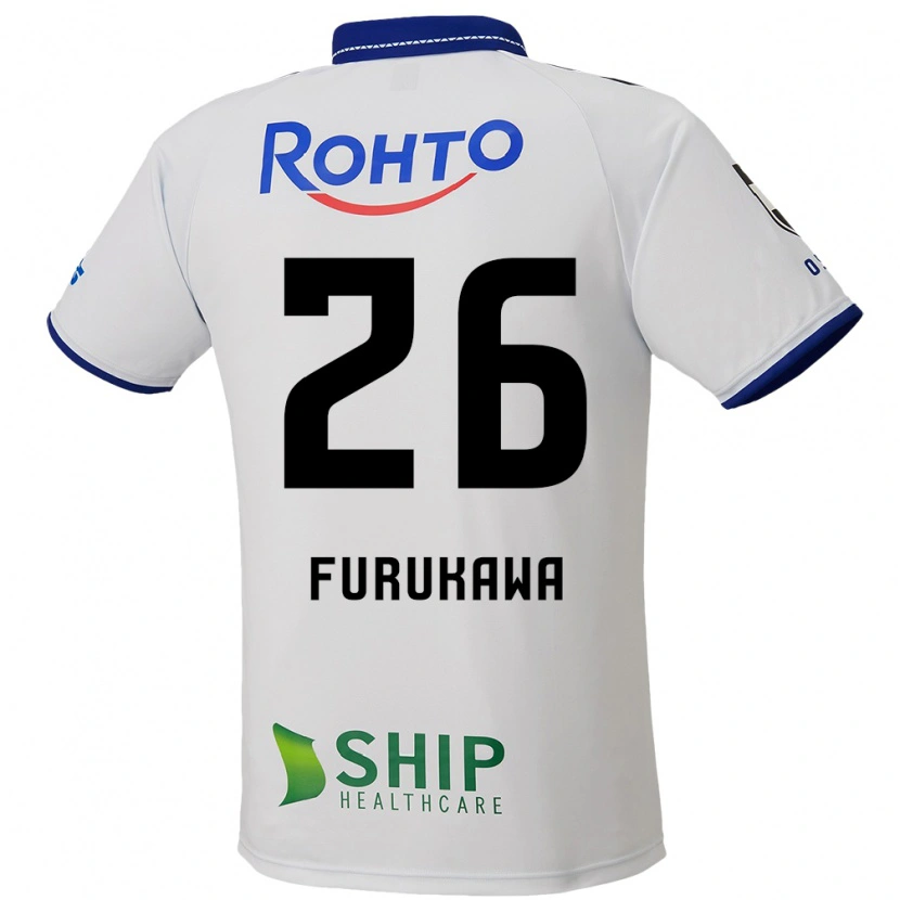 Danxen Bambino Maglia Kanta Furukawa #26 Bianco Blu Nero Kit Gara Away 2025/26 Maglietta