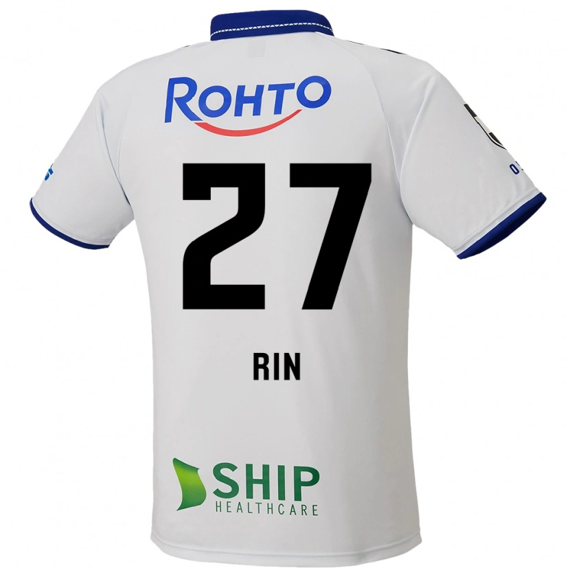 Danxen Bambino Maglia Rin Mito #27 Bianco Blu Nero Kit Gara Away 2025/26 Maglietta