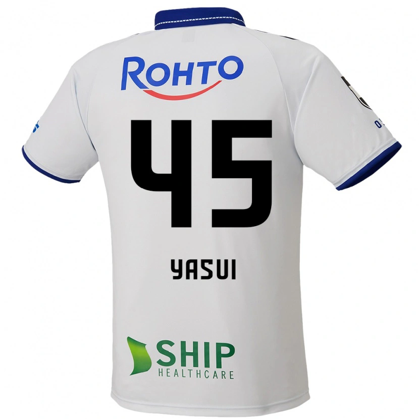 Danxen Bambino Maglia Tsukasa Yasui #45 Bianco Blu Nero Kit Gara Away 2025/26 Maglietta