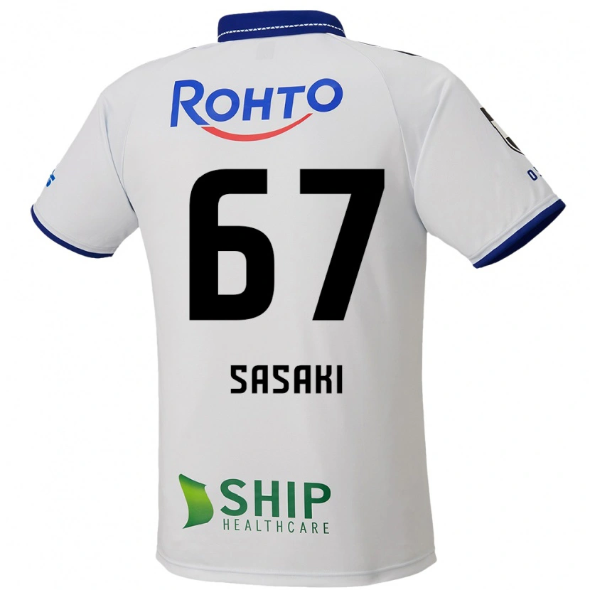 Danxen Bambino Maglia Shogo Sasaki #67 Bianco Blu Nero Kit Gara Away 2025/26 Maglietta