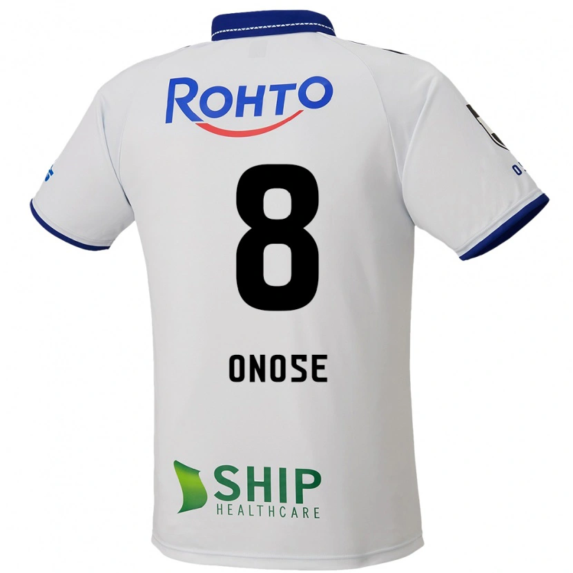 Danxen Bambino Maglia Kosuke Onose #8 Bianco Blu Nero Kit Gara Away 2025/26 Maglietta