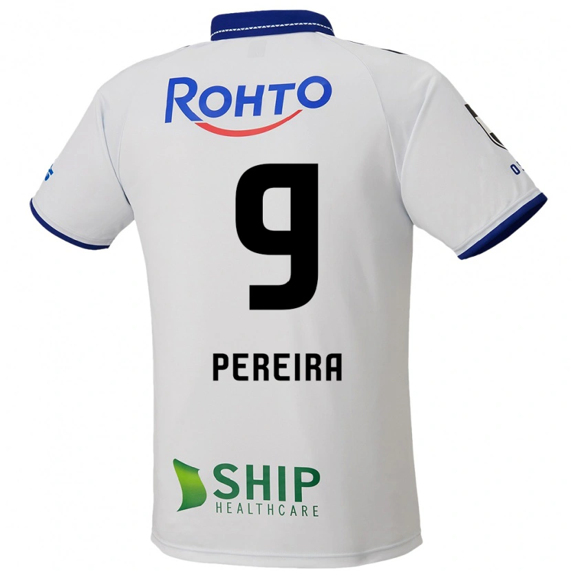 Danxen Bambino Maglia Leandro Pereira #9 Bianco Blu Nero Kit Gara Away 2025/26 Maglietta