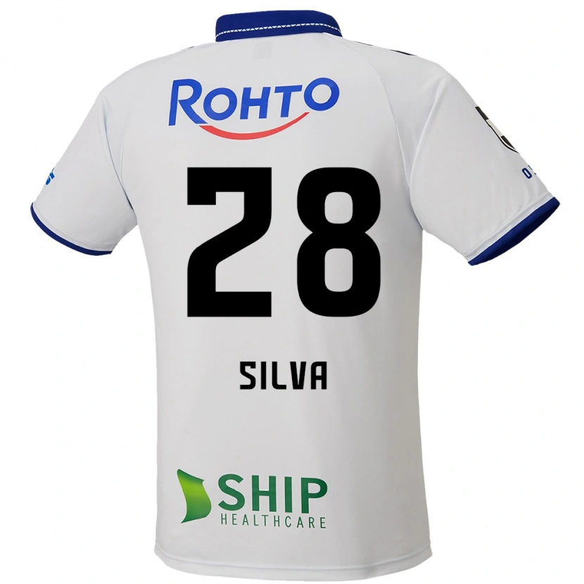 Danxen Bambino Maglia Wellington Silva #28 Bianco Blu Nero Kit Gara Away 2025/26 Maglietta