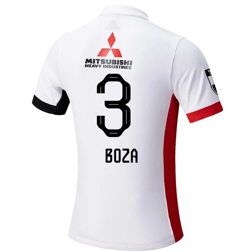 Danxen Bambino Maglia Danilo Boza #3 Bianco Nero Kit Gara Away 2025/26 Maglietta