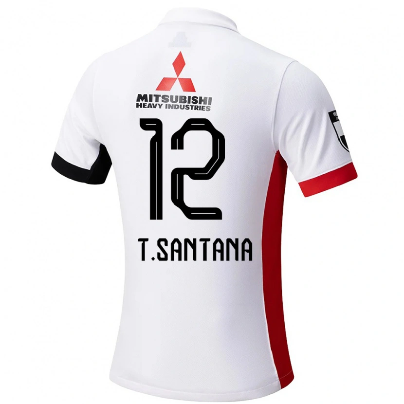 Danxen Bambino Maglia Thiago #12 Bianco Nero Kit Gara Away 2025/26 Maglietta