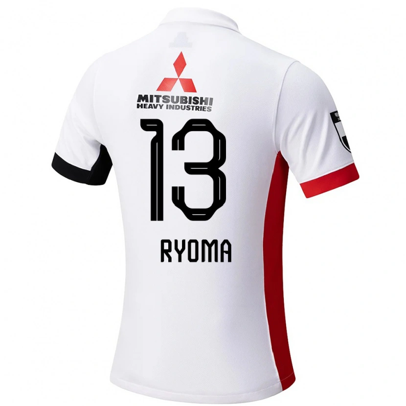 Danxen Bambino Maglia Ryoma Watanabe #13 Bianco Nero Kit Gara Away 2025/26 Maglietta