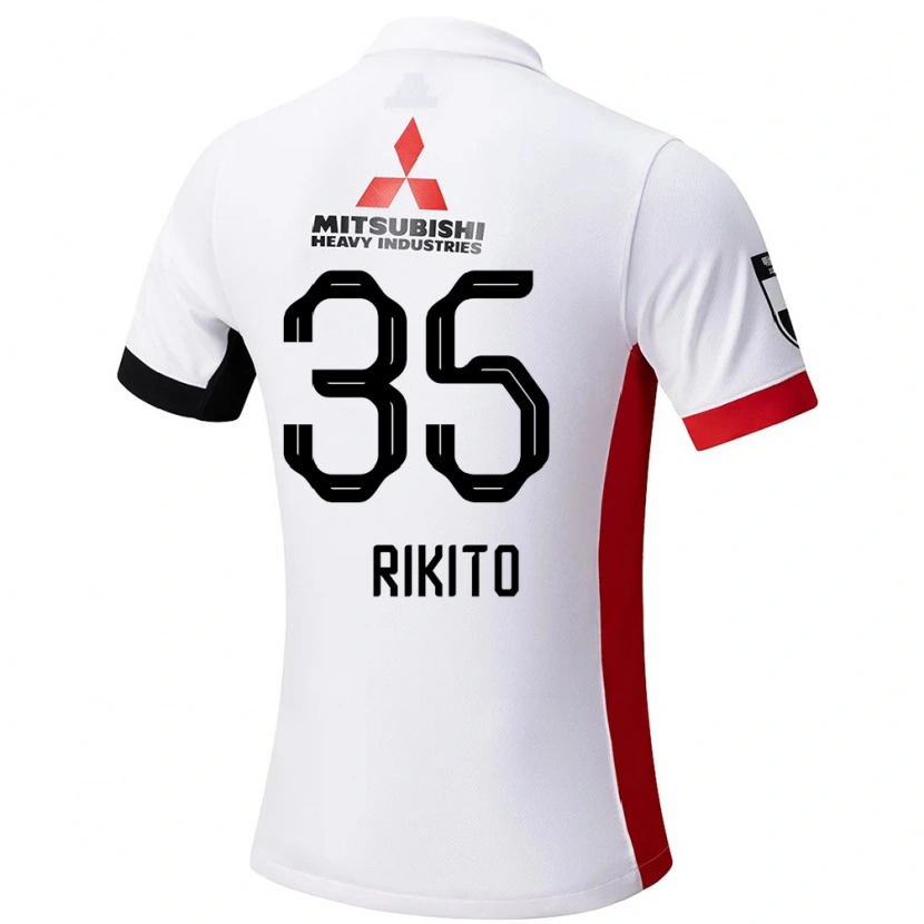 Danxen Bambino Maglia Rikito Inoue #35 Bianco Nero Kit Gara Away 2025/26 Maglietta