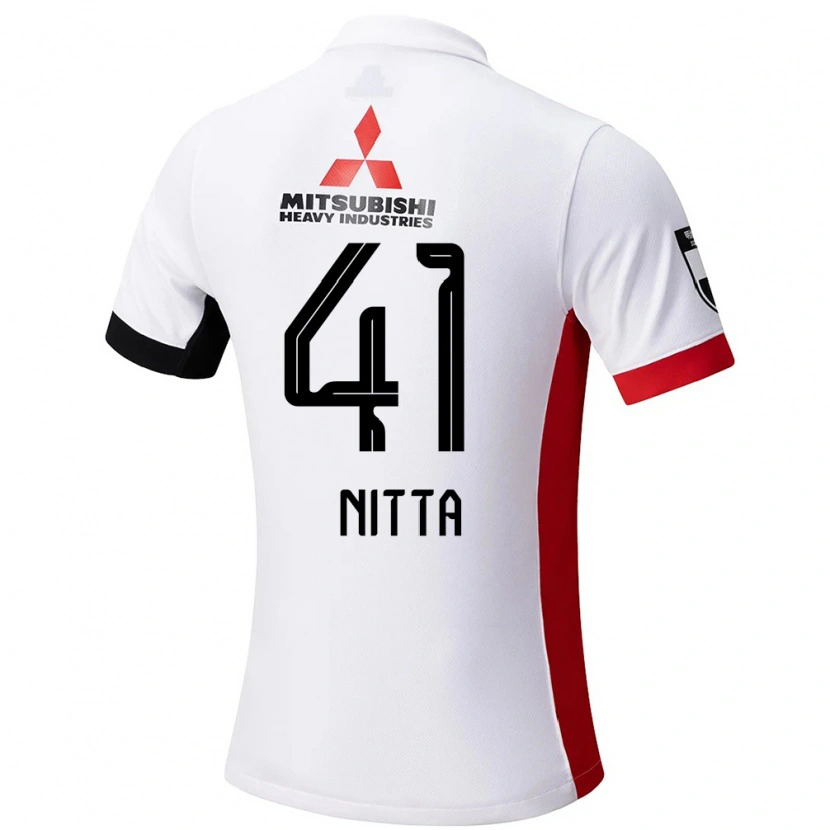 Danxen Bambino Maglia Rio Nitta #41 Bianco Nero Kit Gara Away 2025/26 Maglietta