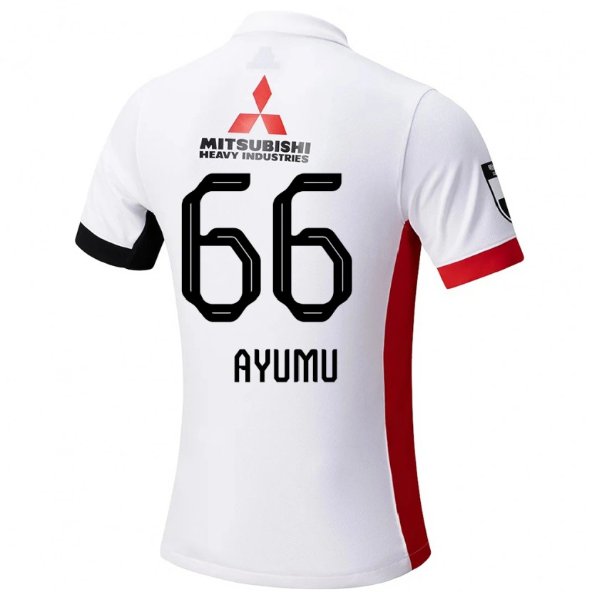 Danxen Bambino Maglia Ayumu Ohata #66 Bianco Nero Kit Gara Away 2025/26 Maglietta