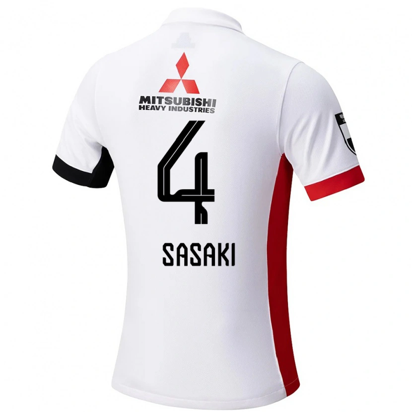 Danxen Bambino Maglia Mayu Sasaki #4 Bianco Nero Kit Gara Away 2025/26 Maglietta