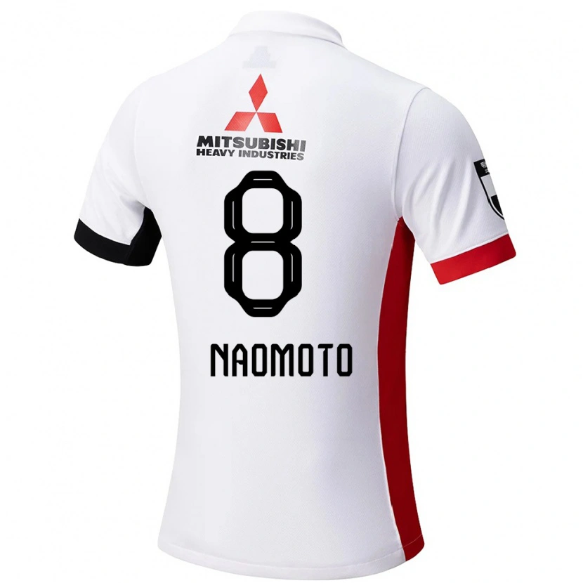 Danxen Bambino Maglia Hikaru Naomoto #8 Bianco Nero Kit Gara Away 2025/26 Maglietta