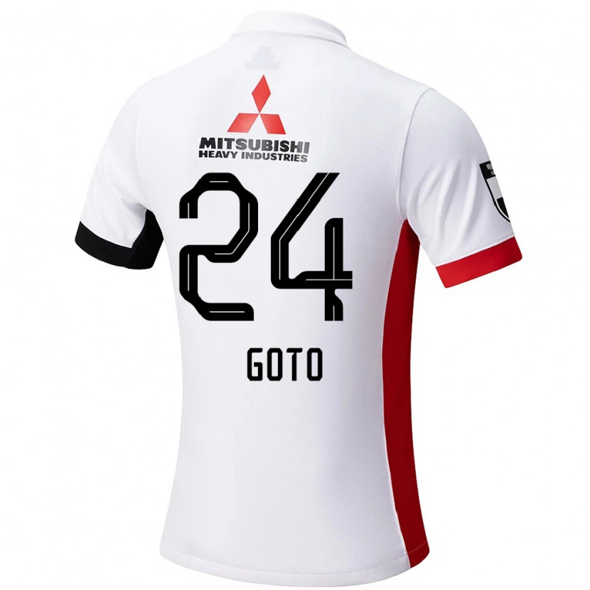 Danxen Bambino Maglia Wakaba Goto #24 Bianco Nero Kit Gara Away 2025/26 Maglietta