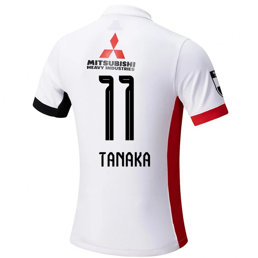 Danxen Bambino Maglia Tatsuya Tanaka #11 Bianco Nero Kit Gara Away 2025/26 Maglietta