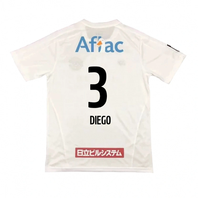 Danxen Bambino Maglia Diego #3 Grigio Chiaro Beige Kit Gara Away 2025/26 Maglietta