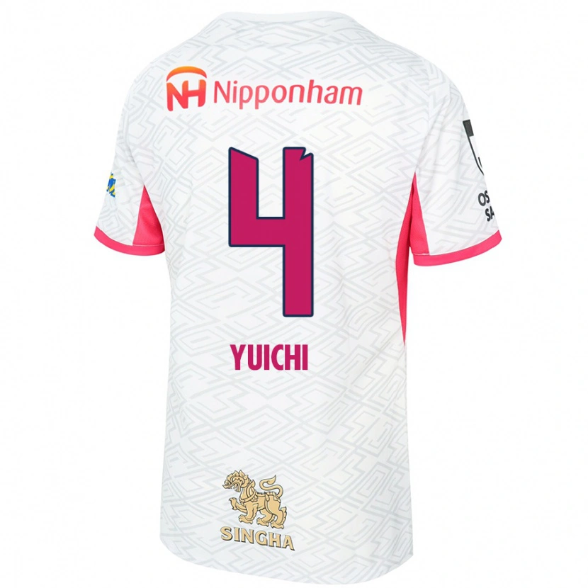 Danxen Bambino Maglia Yuichi Hirano #4 Bianco Rosa Sakura Kit Gara Away 2025/26 Maglietta