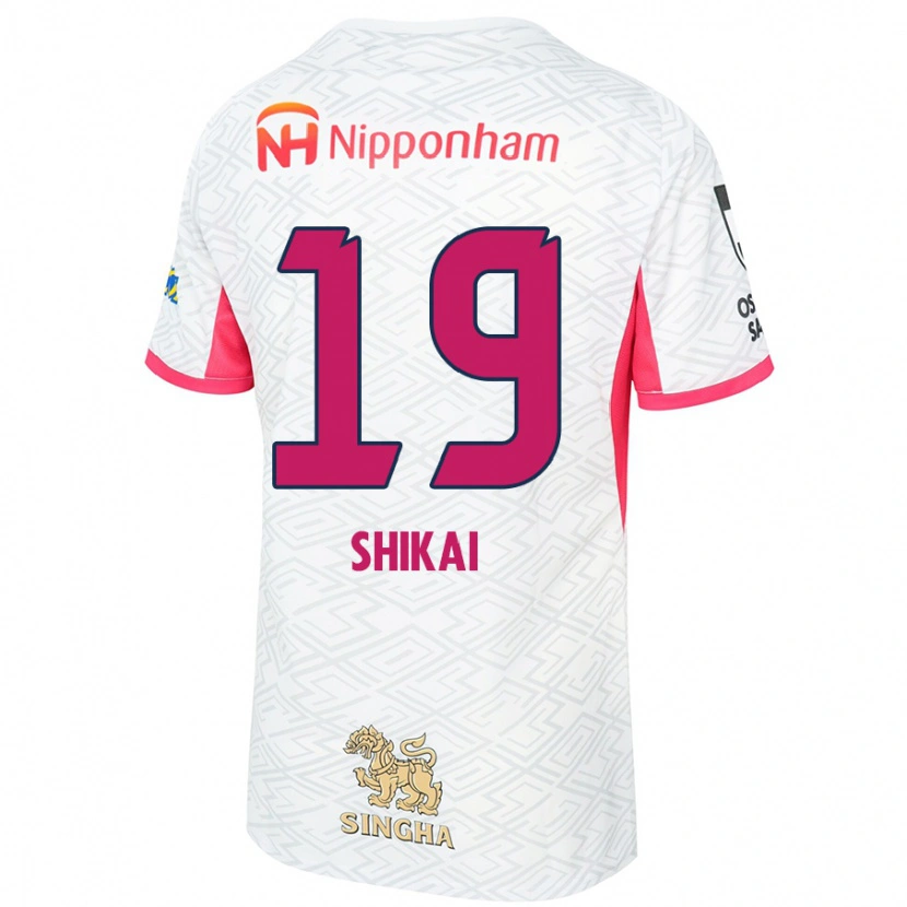 Danxen Bambino Maglia Yukina Shikai #19 Bianco Rosa Sakura Kit Gara Away 2025/26 Maglietta