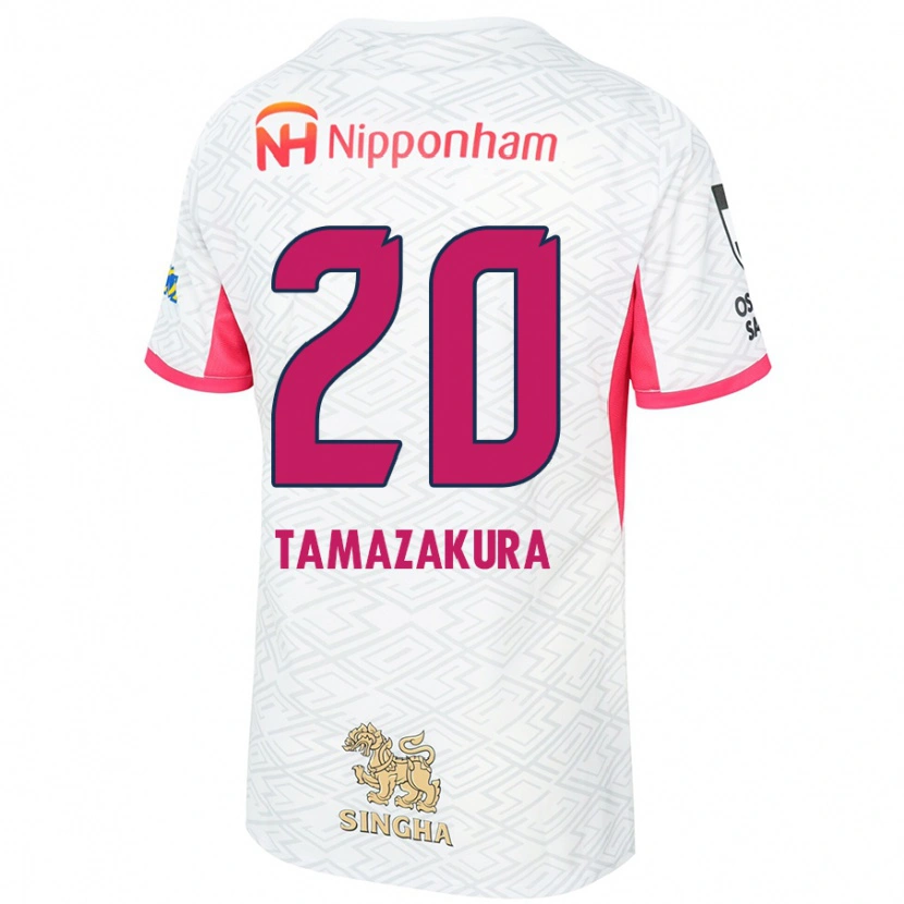 Danxen Bambino Maglia Kotono Tamazakura #20 Bianco Rosa Sakura Kit Gara Away 2025/26 Maglietta