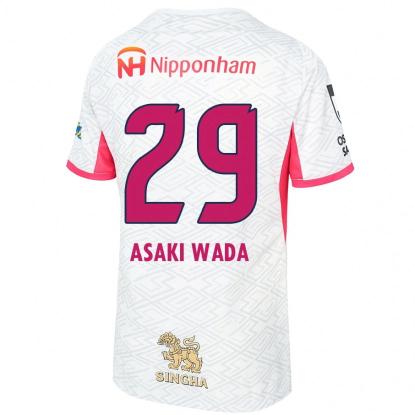 Danxen Bambino Maglia Asaki Wada #29 Bianco Rosa Sakura Kit Gara Away 2025/26 Maglietta