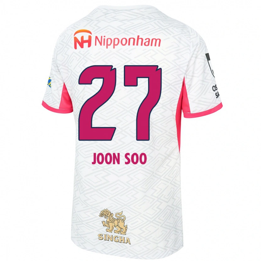 Danxen Bambino Maglia Ahn Joon-Soo #27 Bianco Rosa Sakura Kit Gara Away 2025/26 Maglietta