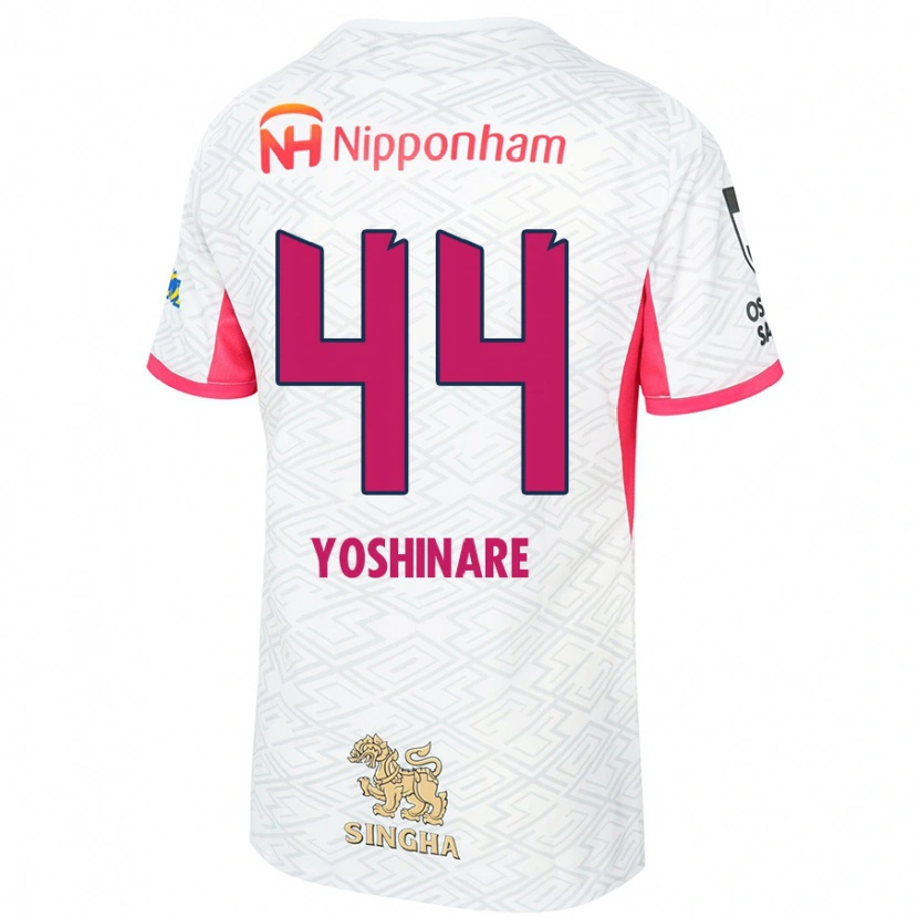 Danxen Bambino Maglia Takaya Yoshinare #44 Bianco Rosa Sakura Kit Gara Away 2025/26 Maglietta