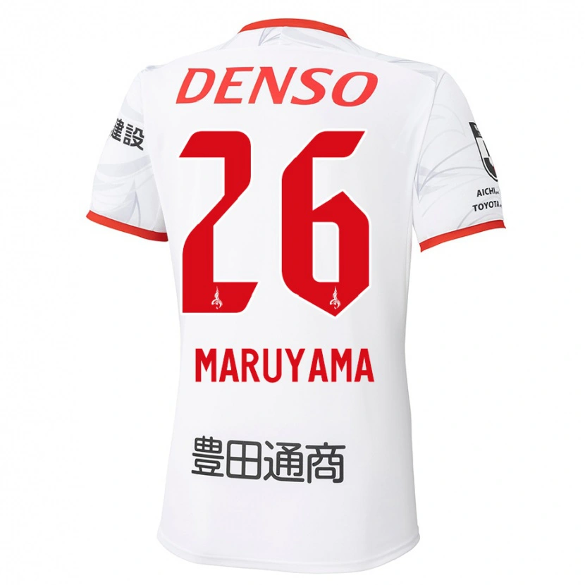 Danxen Bambino Maglia Serato Maruyama #26 Bianco Rosso Kit Gara Away 2025/26 Maglietta