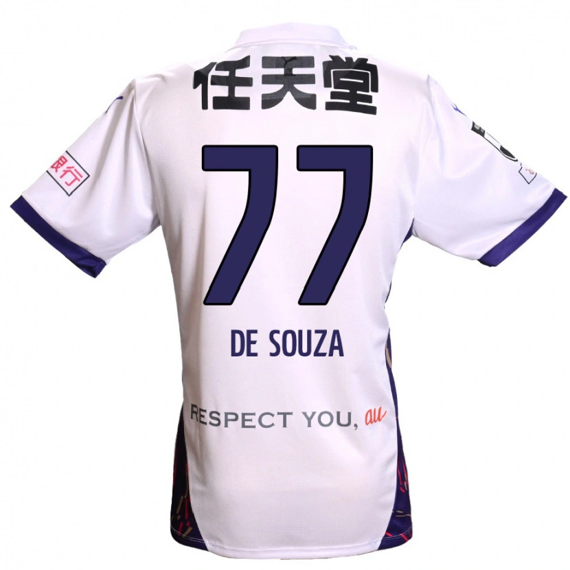 Danxen Bambino Maglia Murilo De Souza #77 Bianco Viola Nero Kit Gara Away 2025/26 Maglietta