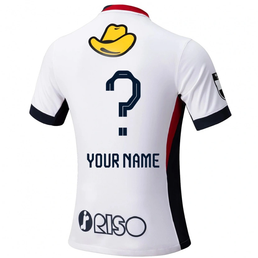 Danxen Bambino Maglia Il Tuo Nome #0 Bianco Nero Kit Gara Away 2025/26 Maglietta