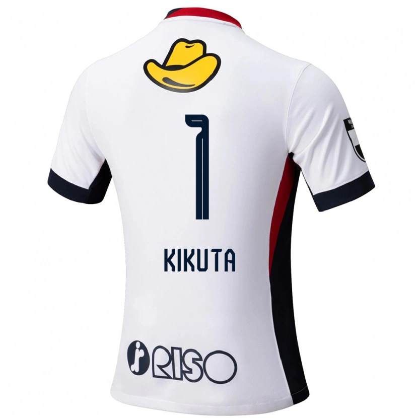 Danxen Bambino Maglia Shuto Kikuta #1 Bianco Nero Kit Gara Away 2025/26 Maglietta