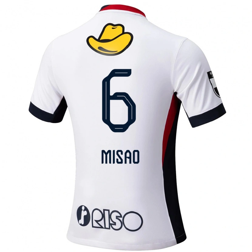 Danxen Bambino Maglia Kento Misao #6 Bianco Nero Kit Gara Away 2025/26 Maglietta
