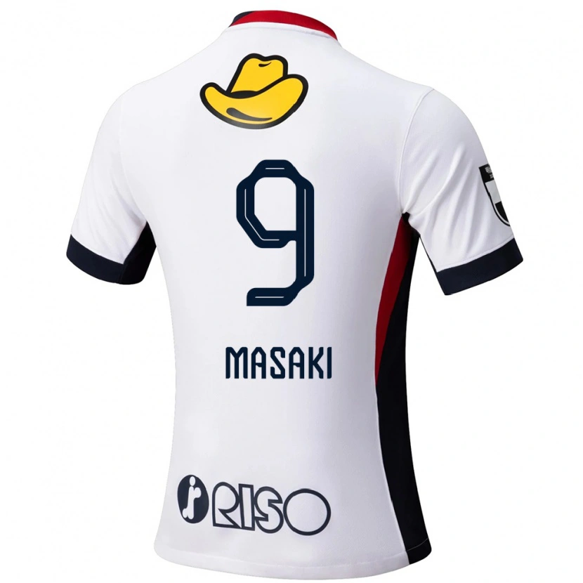 Danxen Bambino Maglia Hiroto Masaki #9 Bianco Nero Kit Gara Away 2025/26 Maglietta