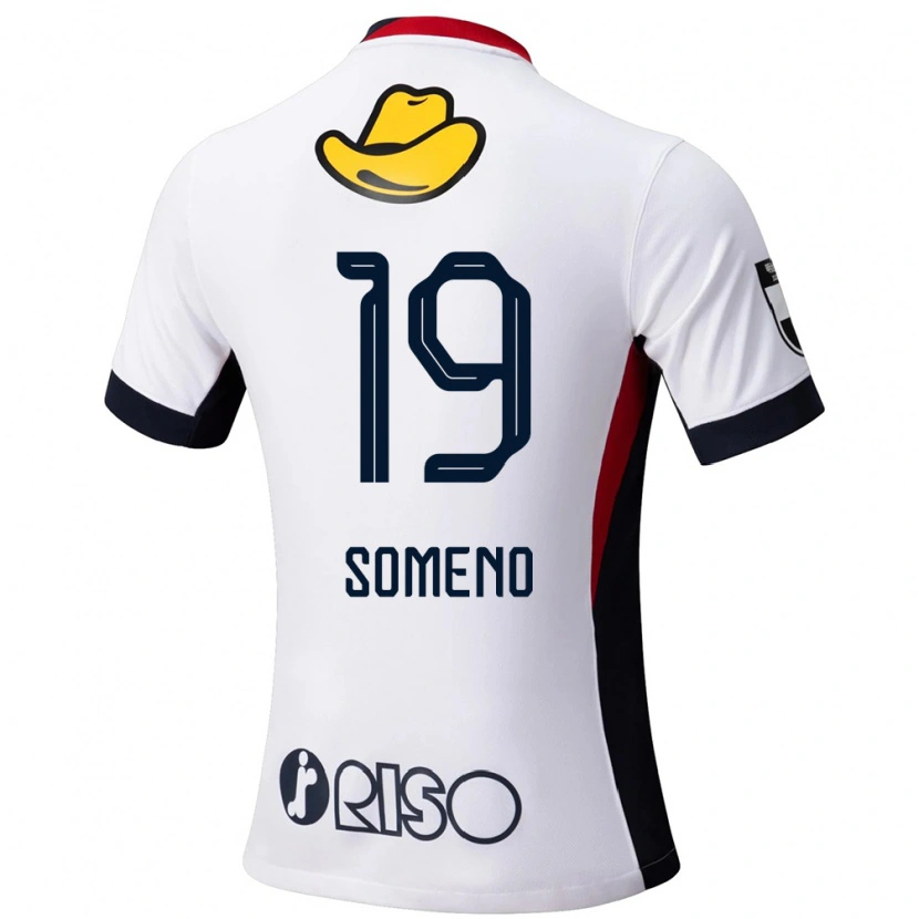 Danxen Bambino Maglia Itsuki Someno #19 Bianco Nero Kit Gara Away 2025/26 Maglietta