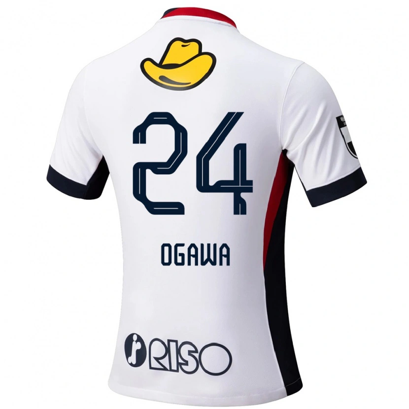 Danxen Bambino Maglia Yusuke Ogawa #24 Bianco Nero Kit Gara Away 2025/26 Maglietta