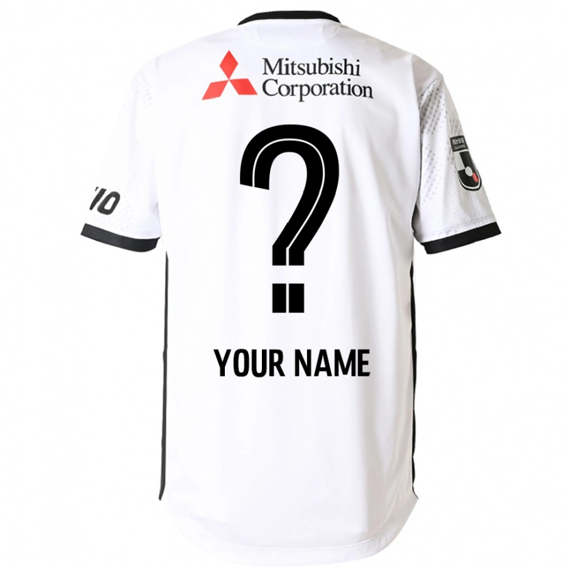 Danxen Bambino Maglia Il Tuo Nome #0 Bianco Nero Kit Gara Away 2025/26 Maglietta