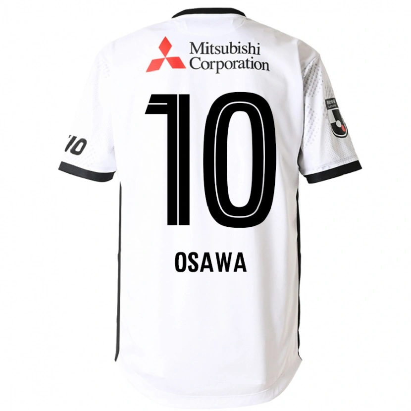 Danxen Bambino Maglia Shuzo Osawa #10 Bianco Nero Kit Gara Away 2025/26 Maglietta